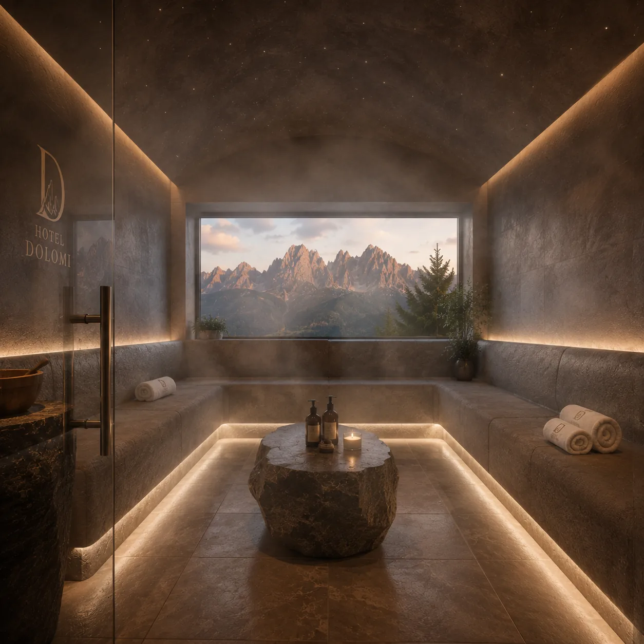 Bagno turco alle erbe alpine